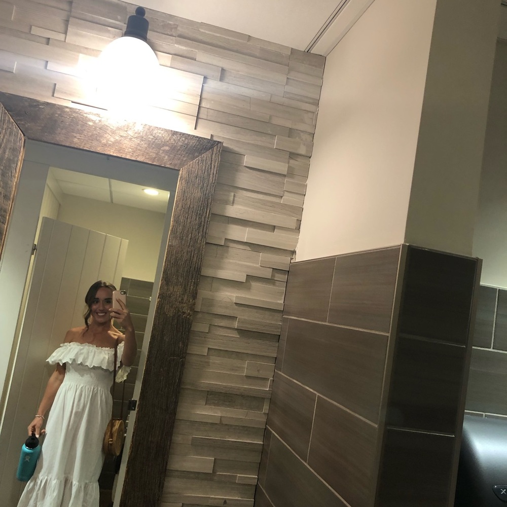 White off the shoulder dress